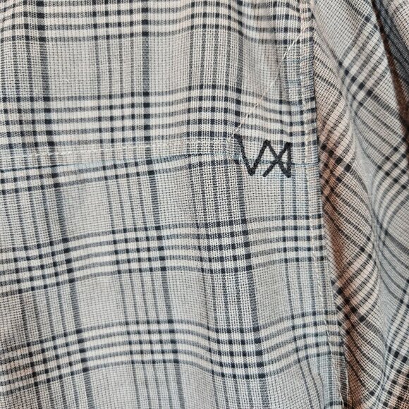 5.11 Tactical Gray Plaid Mens L Long Sleeve Snap close Shirt business casual - Picture 6 of 13